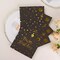 Black Gold 20 Disposable 13" x 13" Happy Birthday Dinner Paper Napkins Party